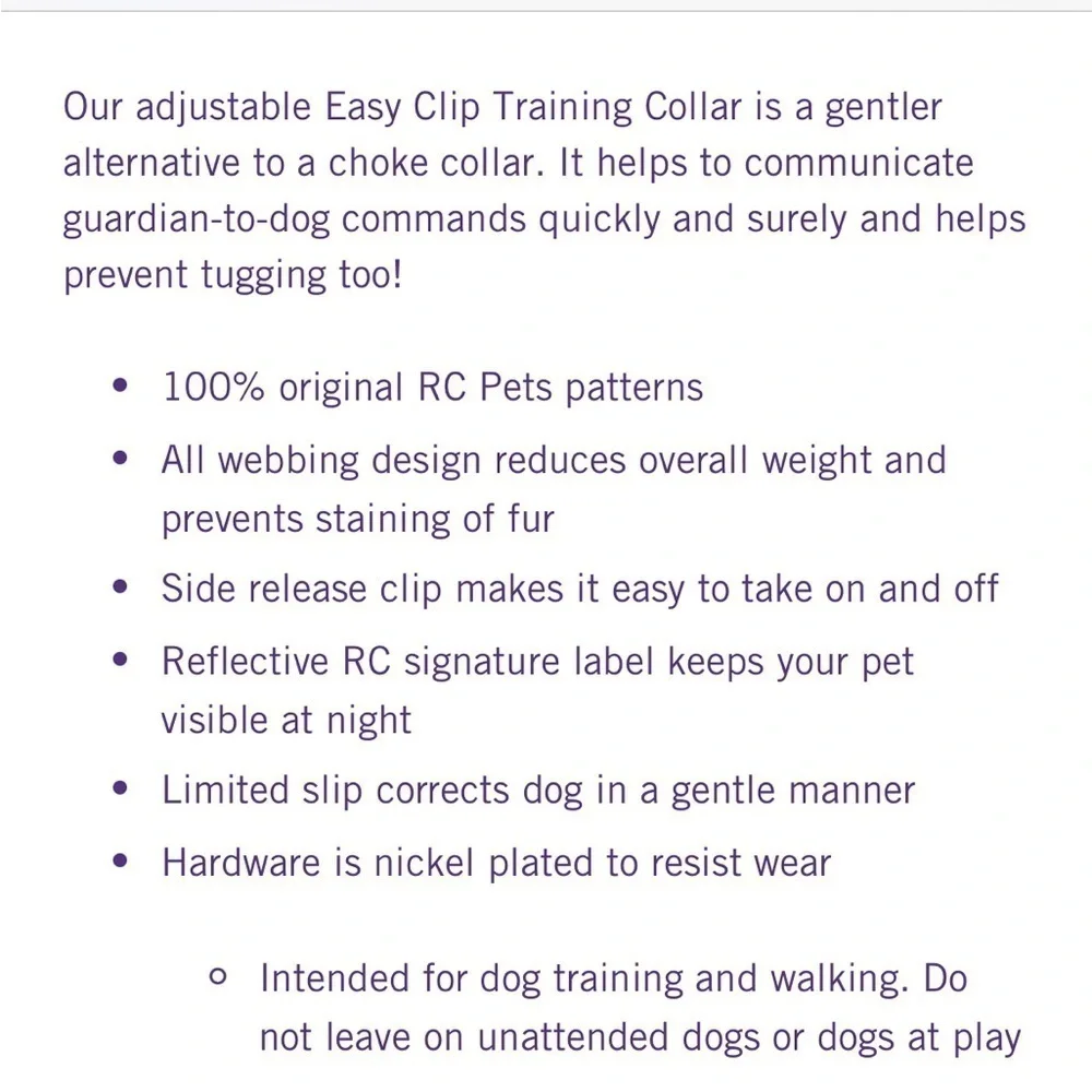 RC Pets Patterned Easy Clip Web Training Dog Collar - Bright Paisley Pink